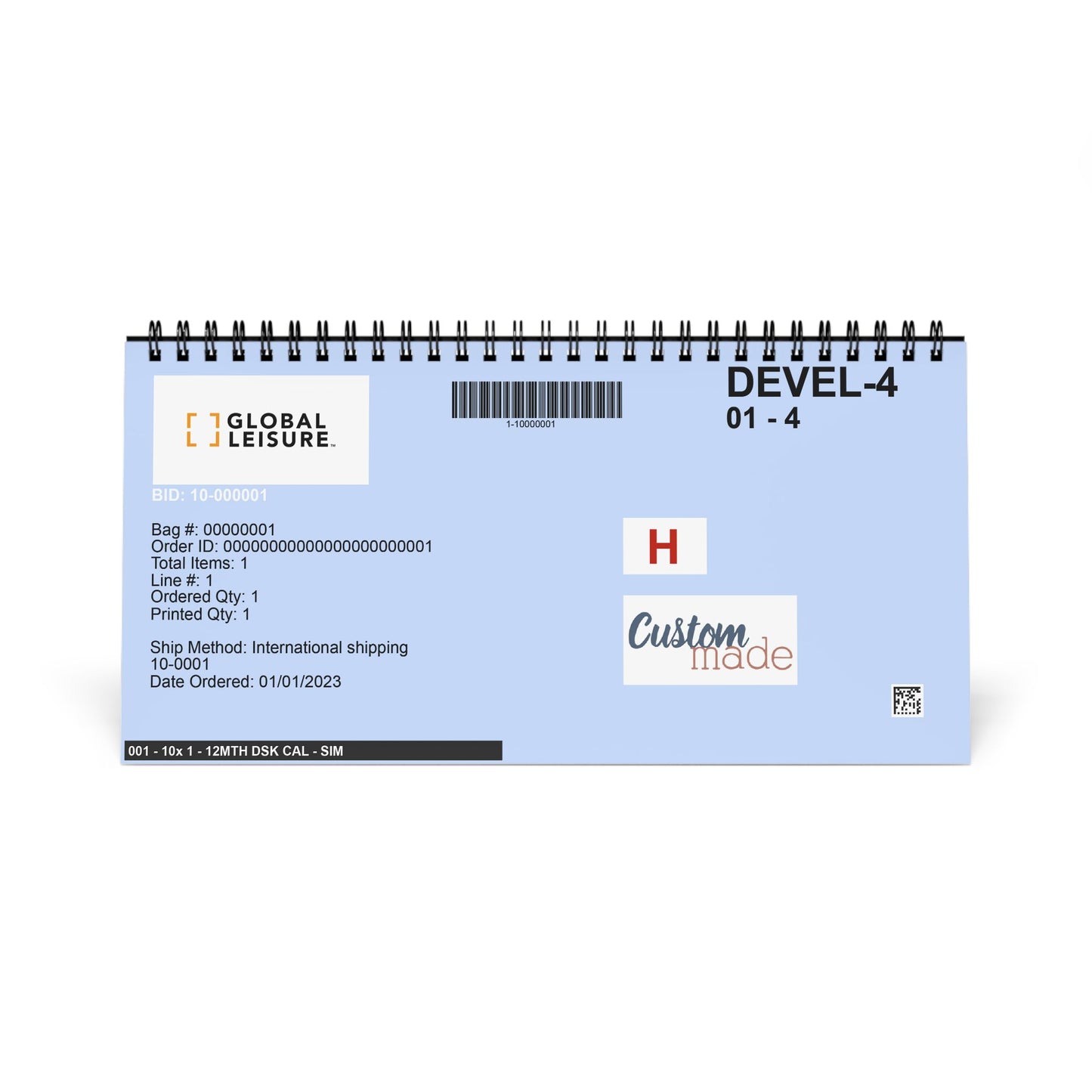 Desktop Calendar (2026 grid) - Global Leisure