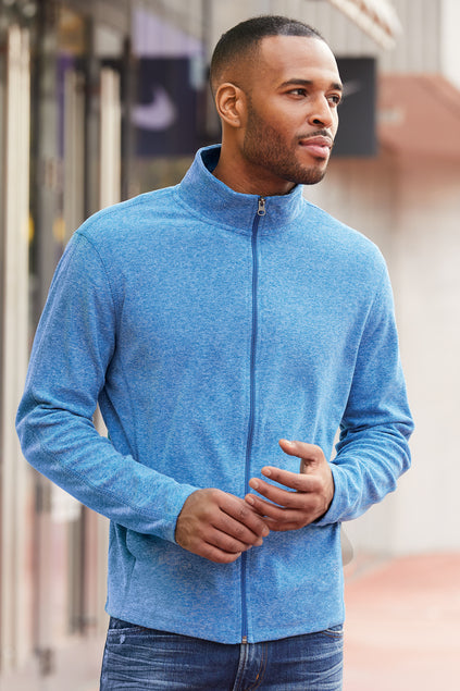 Port Authority® Heather Microfleece Full-Zip Jacket - Megamaster