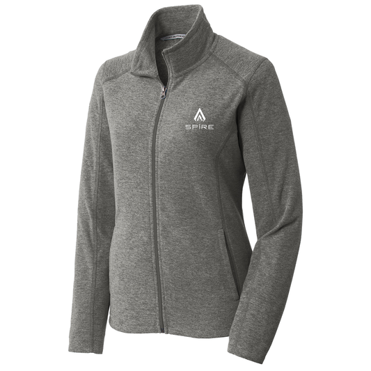 Port Authority® Women's Heather Microfleece Full-Zip Jacket - Spire