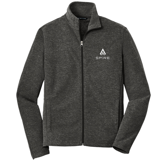 Port Authority® Heather Microfleece Full-Zip Jacket - Spire